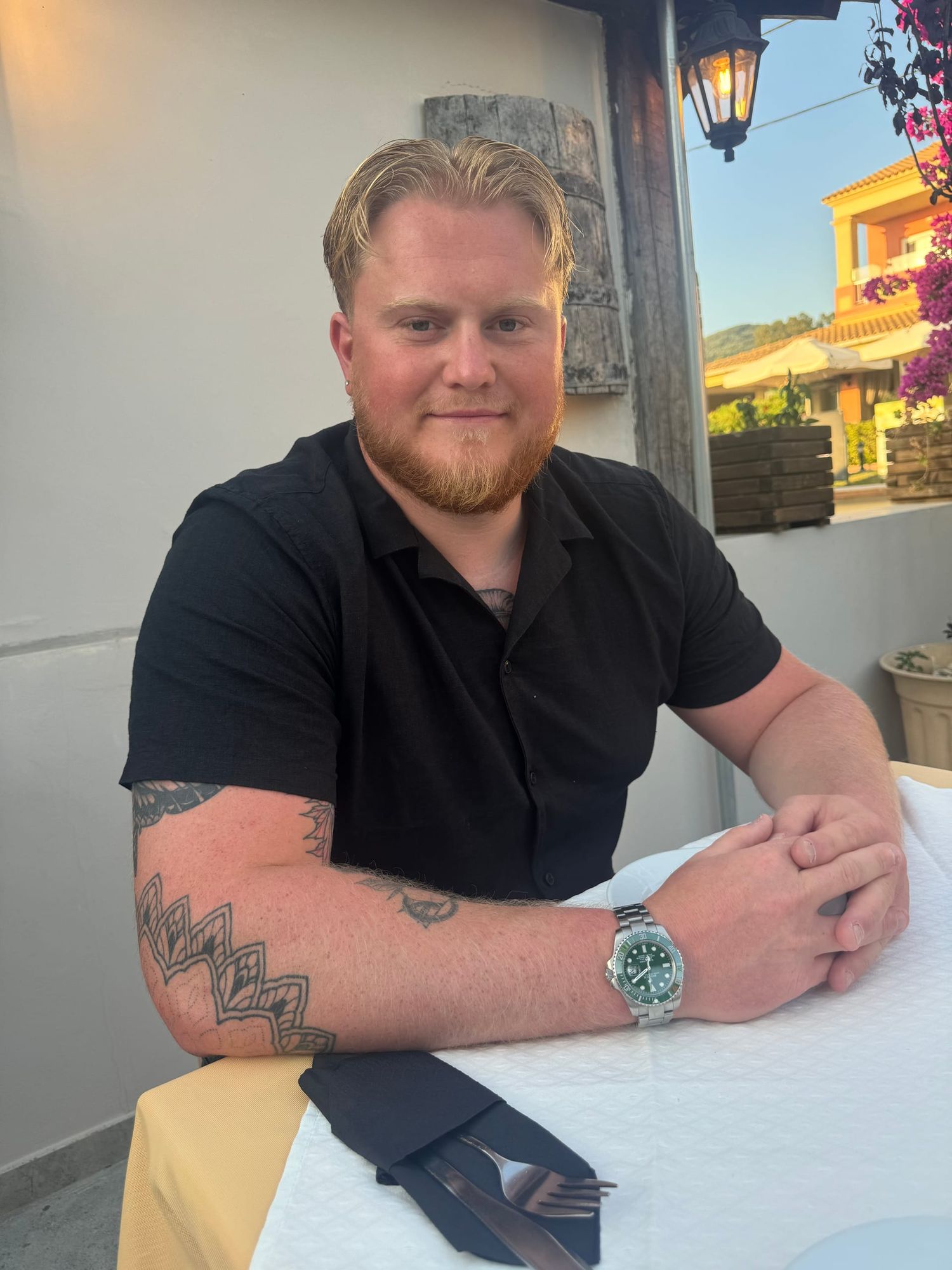 Morgan, founder of Lanigan Waste, in black and white